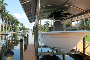 •Boat dock with sitting space/sun deck